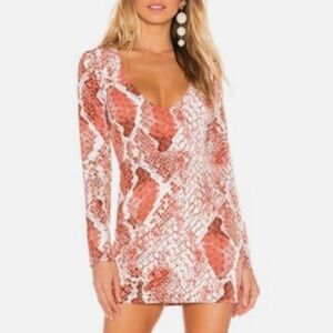 NBD X NAVEN women’s Rachel snakeskin print mini dress